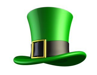St. Patrick's day green hat of a leprechaun